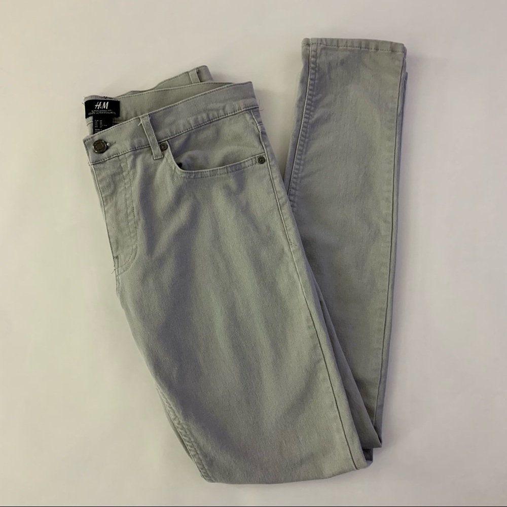 H&M Super Skinny light gray Denim Jeans mens size 29